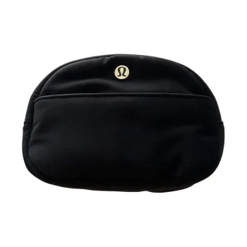 Lululemon Polyester Storage Bag Mini Women's Black & Gold