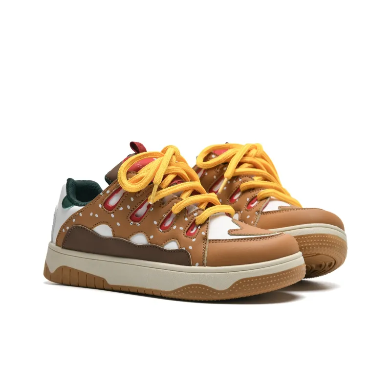ABCIO Cushioning Coverage Balance Wear Resistant Low Top Skateboard Shoes Women's Brown-3