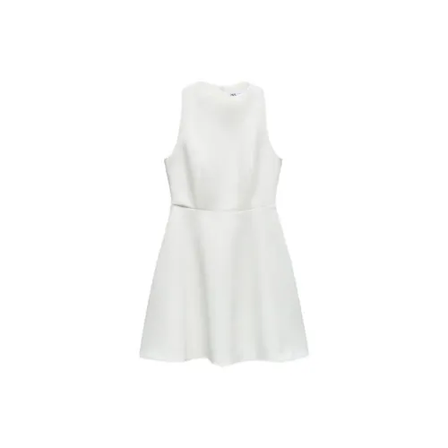 ZARA Sleeveless Dresses Women's Frosted White