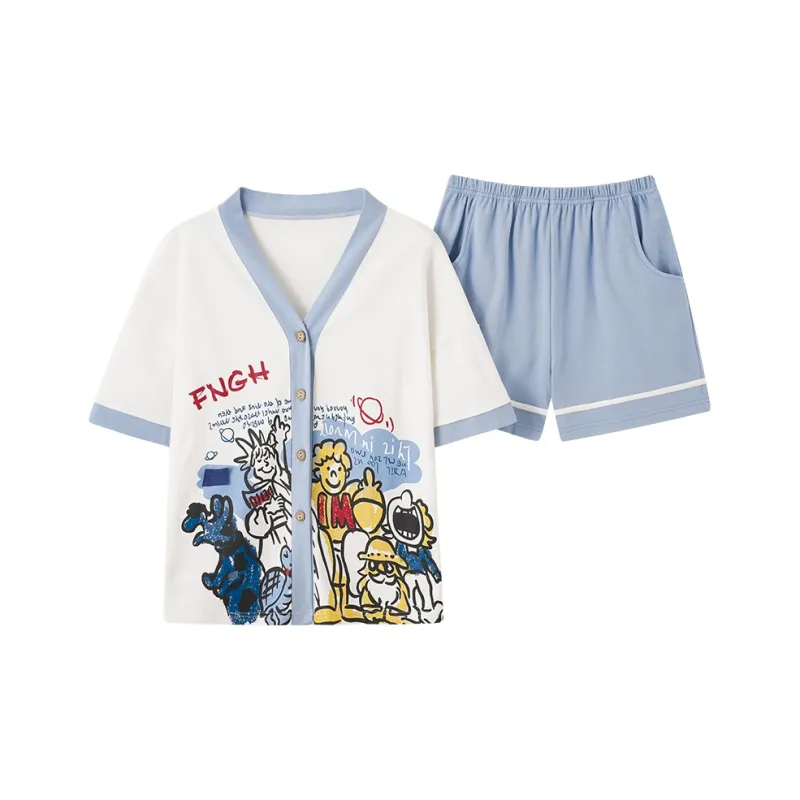 GOSO Pajama Set Women's White Shades-0
