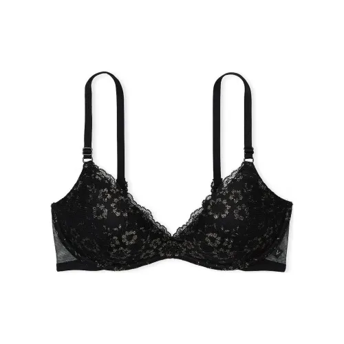 Victoria's Secret PINK Sexy Tee Wireless Posey Lace Push-Up Bra/Black Bra Women's Black