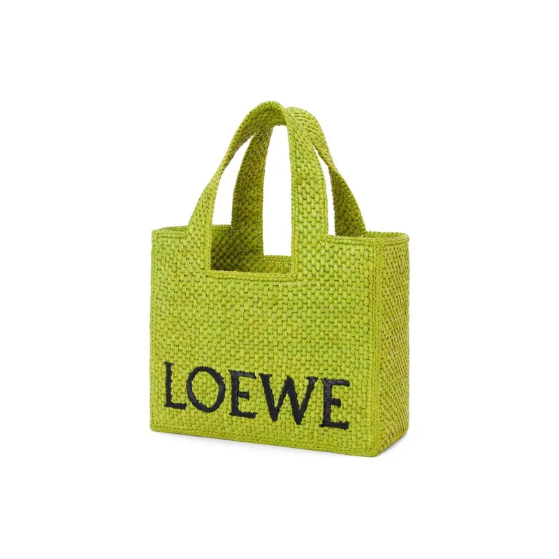 LOEWE Raffia Tote Bag, Shopping Bag, Handbag Trumpets Women's Pasture Green-1