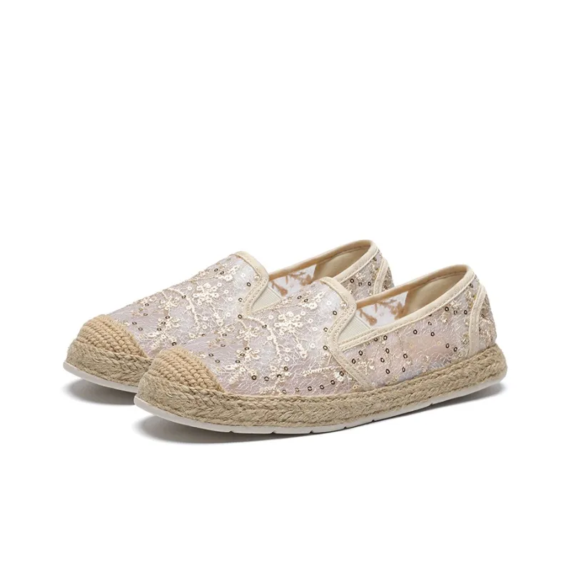 ZHR Espadrilles Women's Apricot/White/Black-2