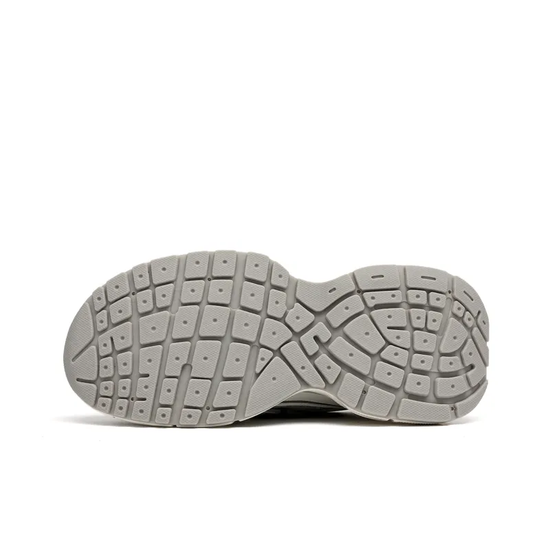 TRUMPPIPE Low Top Chunky Sneakers Men's White Gray-4