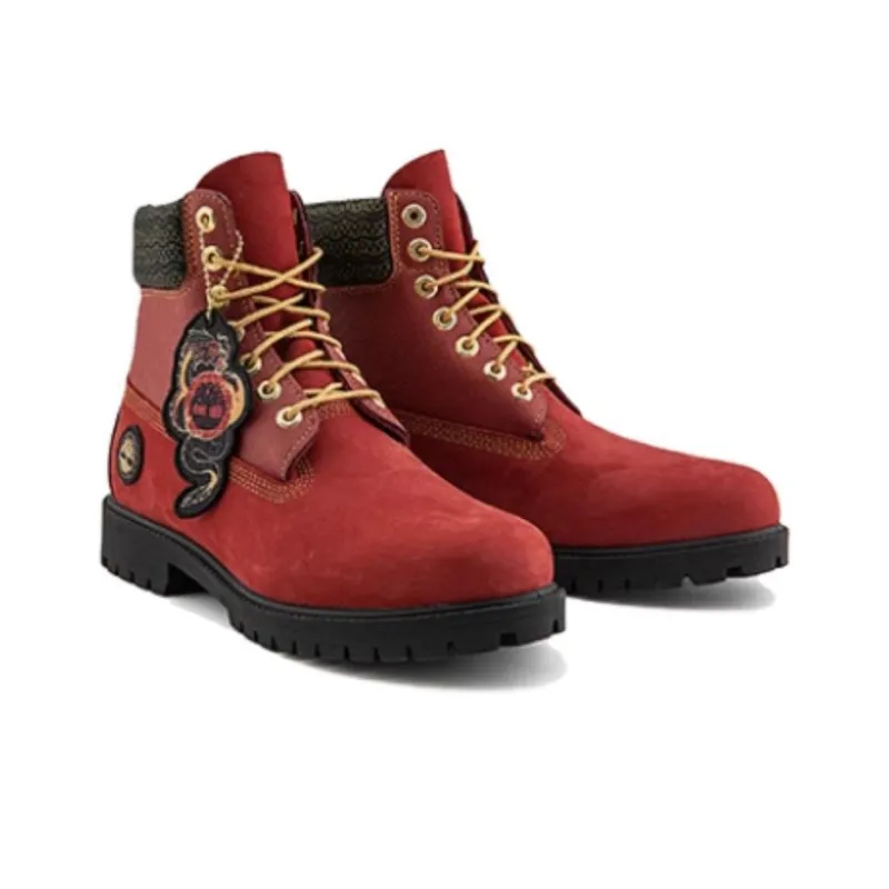 Timberland 6 Inch Lace Waterproof Boots 'Dark Red Nubuck'-3