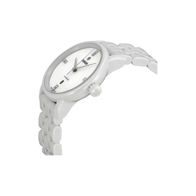 RADO Automatic Mechanical Movement Unisex Watch 33mm White Dial Ceramic Watch Case Ceramic Strap-1