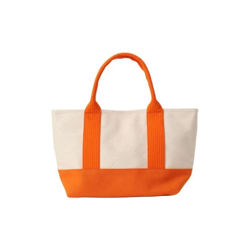 Beams Cotton Handbag Mini Unisex Orange/Green/Yellow-11