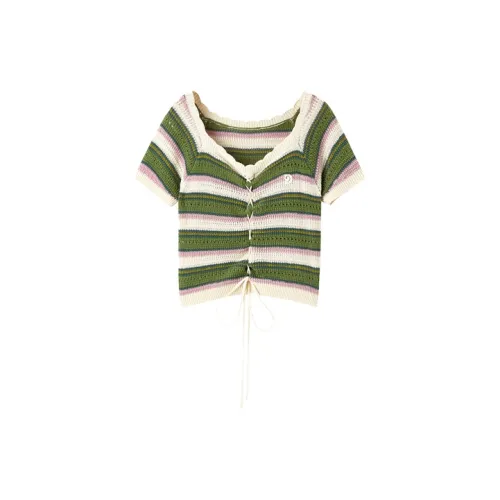 LEDIN Knitwear Women's Green Stripe