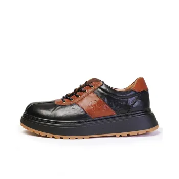 Brounvanm Casual Shoes Men Low-Top Black/Brown