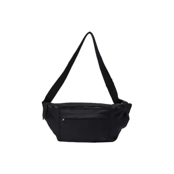 Anta Life Collection Fabric One Shoulder Crossbody Bag, Sling Bag Regular Unisex Black