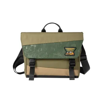 Tomtoc Polyester Messenger Bag, Crossbody Bag Medium Size Unisex Obsidian Black