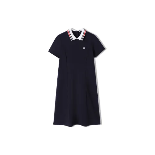 Elle Active Short-Sleeved Dresses Women's Navy Blue