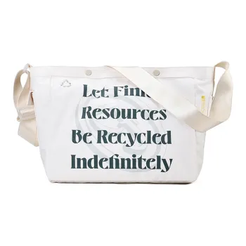 FINITE LOOP Water-Repellent Fabric Recycled Material Eco-Friendly Cloth Crossbody Bag Unisex Multicolor