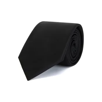 EMPORIO ARMANI Pure Silk Tie With Jacquard Micro motif