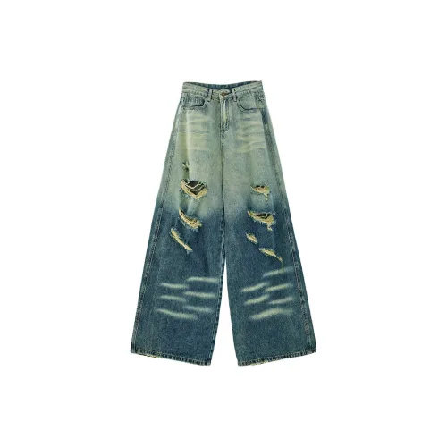 F.K.V.A Jeans Unisex Blue