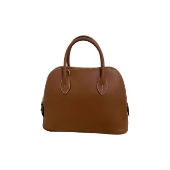 HERMES Bolide Leather Bowling Bag Handbag Shoulder Bag Crossbody Bag Women's 34 Fauve Light Tawny