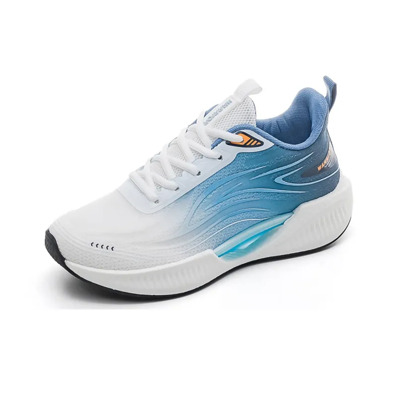 Warrior Wing Series Cushioned Anti Slip And Wear Resistant Lightweight Low Top Running Shoes Unisex Beige Blue Black-1
