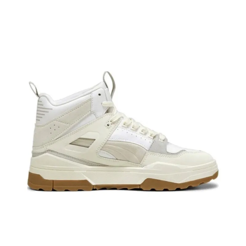 PUMA Slipstream HI XTREME Anti-Slip And Wear-Resistant Breathable Mid-Top Casual Shoes Unisex White Gray-1