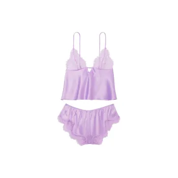 Victoria's Secret SEXY KI Florallacepatchworkcamisole Pajama/Te Pajama Set Women's Taro Purple