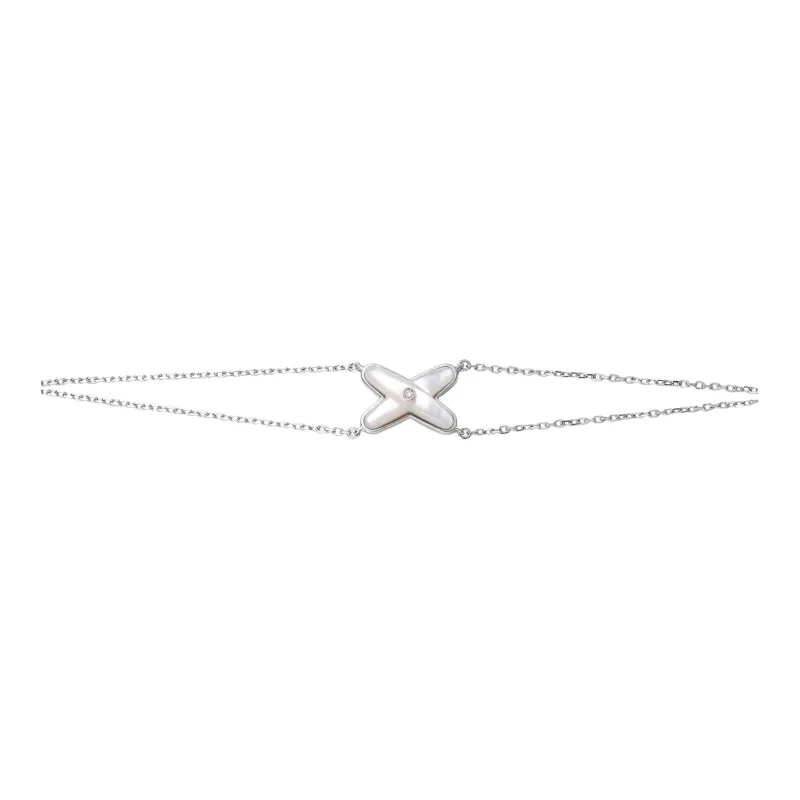 Chaumet 18K White Gold, Mother Of Pearl, Diamond Bracelets Women's-0