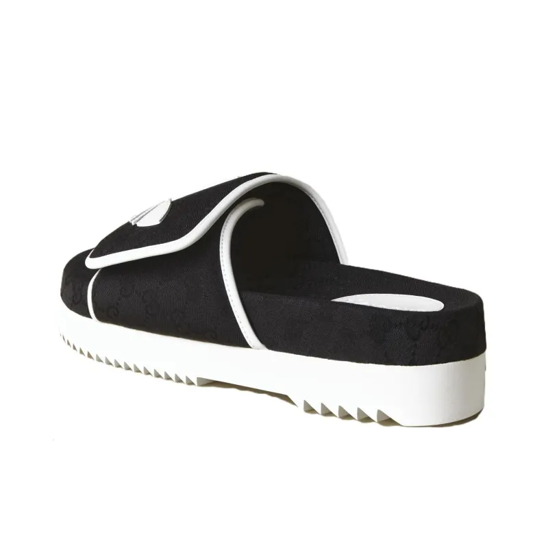 Adidas Gucci X Slide Sandal 'Black Gg Monogram'-2