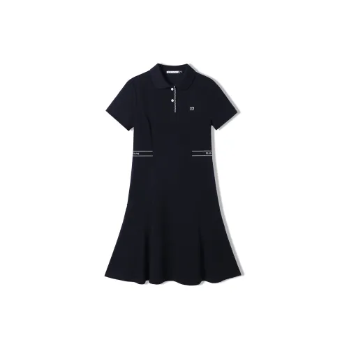 Elle Active Short-Sleeved Dresses Women's Navy Blue