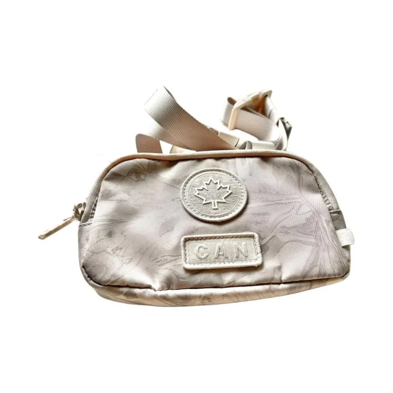 Lululemon Recycled Polyester One Shoulder Crossbody Fanny Pack Mini Unisex Light Ivory & White Opal-0