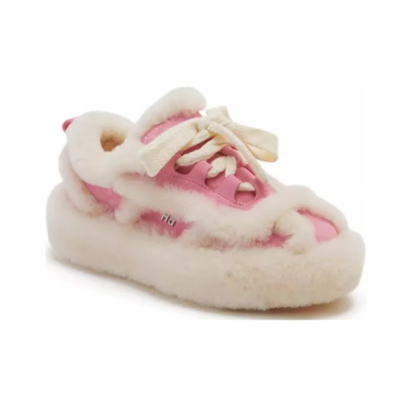 HALF AWAKE Height Increasing Wear-Resistant Slip-Resistant Lightweight Low-Top Casual Shoes Women's Pink-3