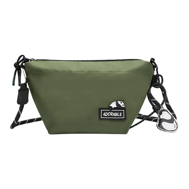 SEM/R Fabric Gym Bag Travel Bag Crossbody Bag Medium Size Unisex Black/Greenish/Ecru-21