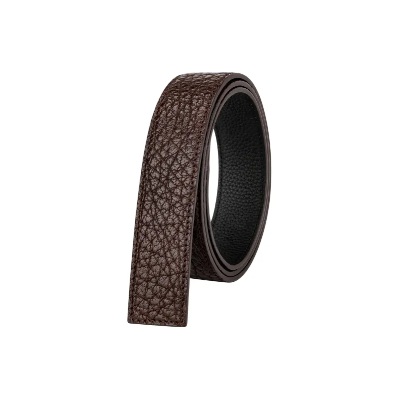 Jaylen Oos Trendy Versatile Wild Cow Leather Textured Top Grain Cow Leather Headless Belt Men's-7
