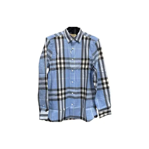 Burberry Shirts Men Blue