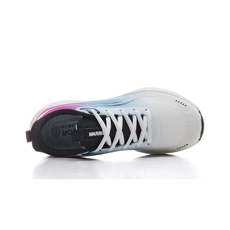 Warrior Wing Series Cushioned Anti Slip And Wear Resistant Lightweight Running Shoes Women's Beige Blue Purple-3