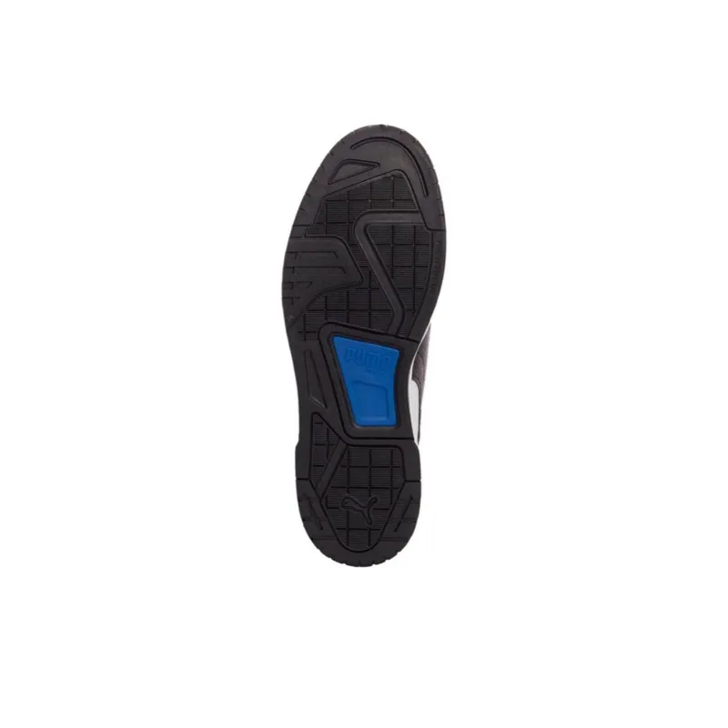 PUMA Rbd Tech Cushioning, Wear Resistant Low Top Skateboard Shoes Unisex White Blue Black-4