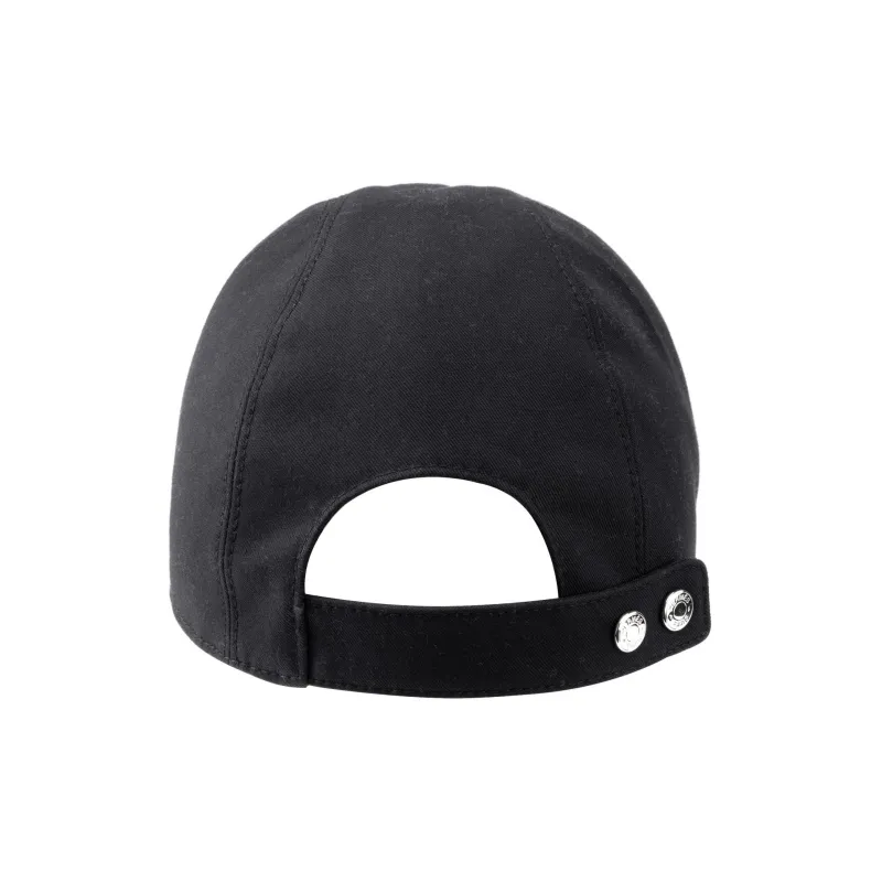 HERMES Cotton Baseball Caps Unisex Black-3