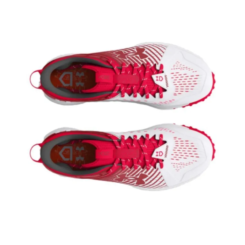 Under Armour Cushioning, Wear Resistant Low Top Training Shoes Unisex Red White-3