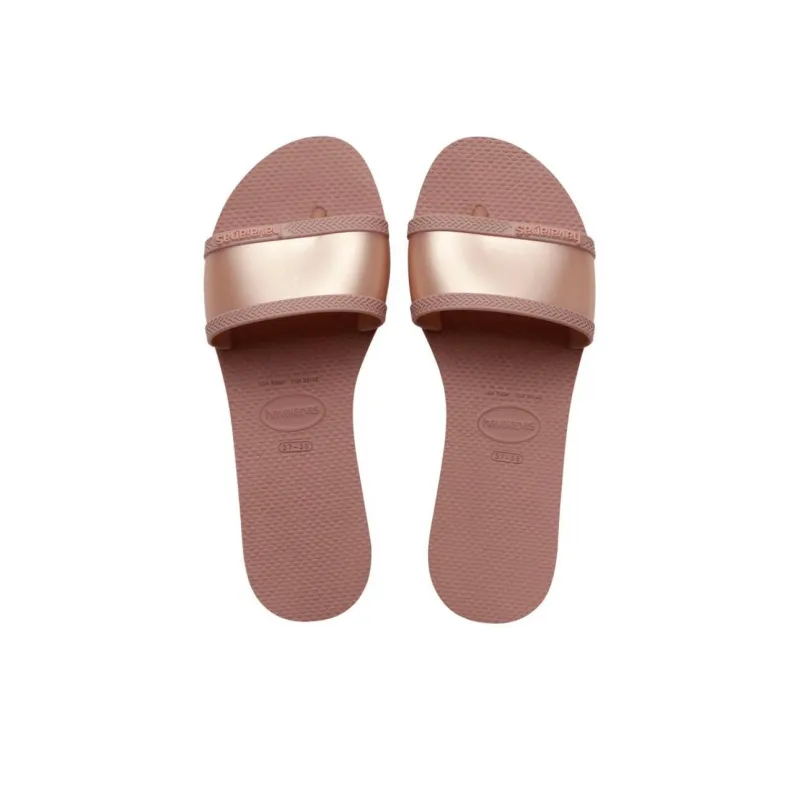 Havaianas Slide Slippers Women's Pink-4