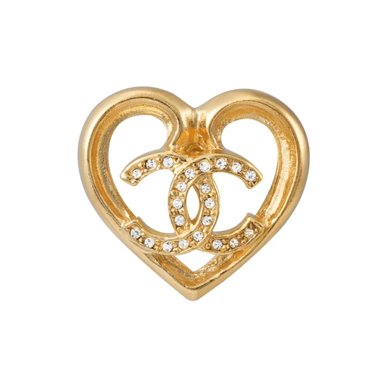 CHANEL Metal Stud Earrings Women's-1