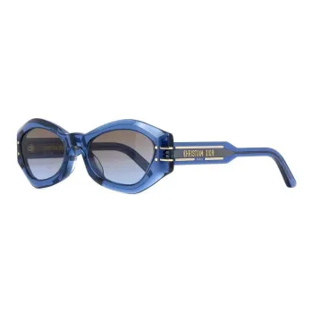 DIOR Crystal Oval Sunglasses Women's Blue