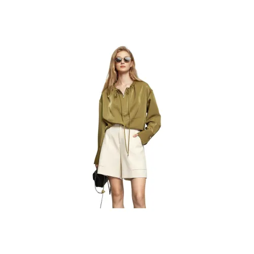 Bethine Shirts Women's Olive Oil Green