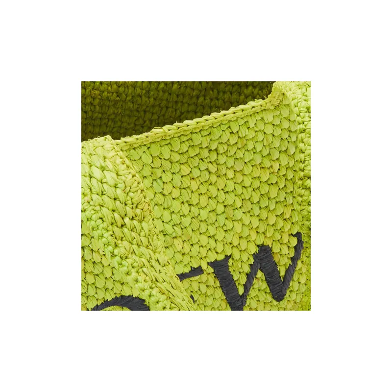 LOEWE Raffia Tote Bag, Shopping Bag, Handbag Trumpets Women's Pasture Green-6