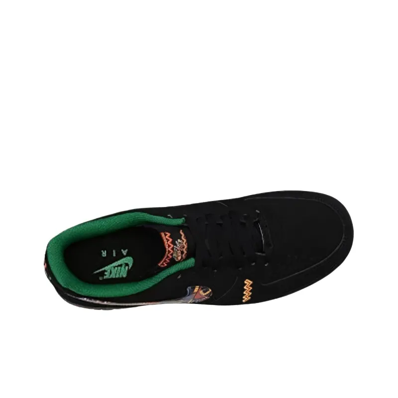 Nike Air Force 1 Cushioning Wear-Resistant Low-Top Skateboard Shoes Men's Black-3