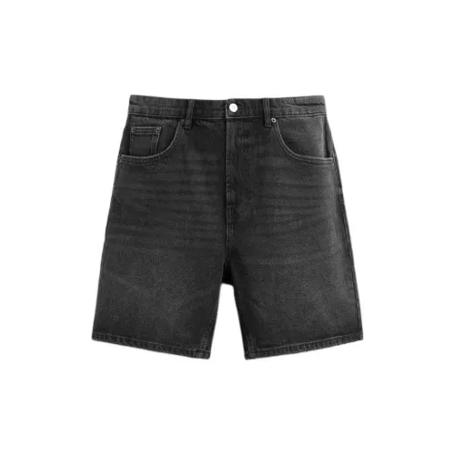 ZARA Denim Shorts Men Dark Gray