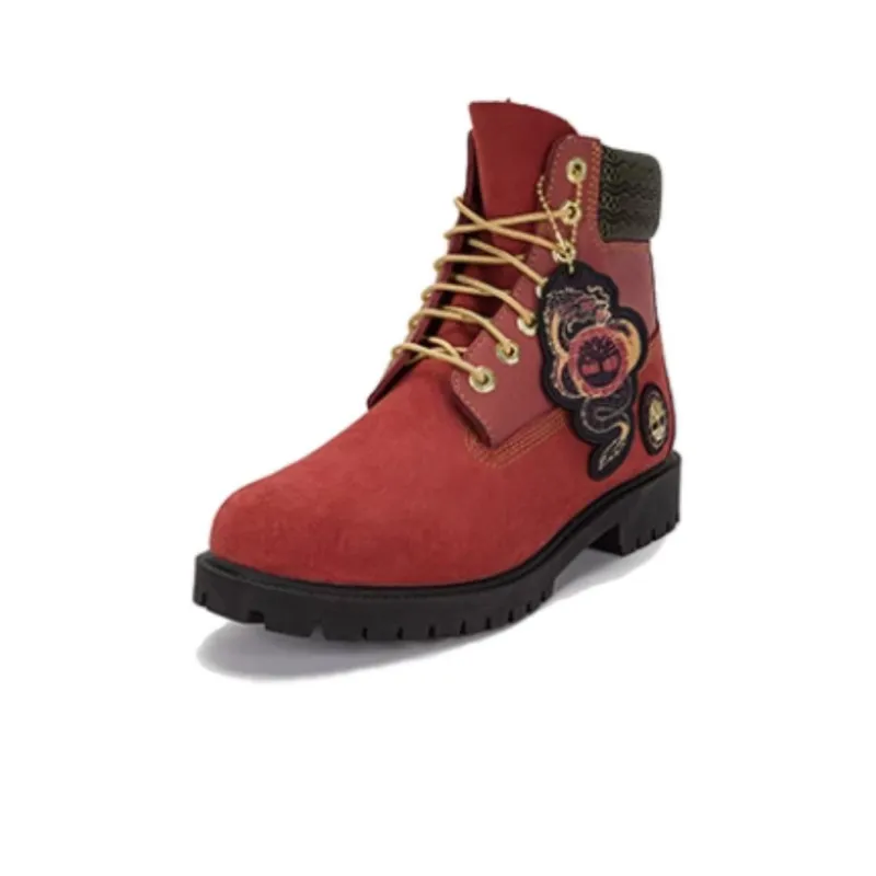 Timberland 6 Inch Lace Waterproof Boots 'Dark Red Nubuck'-2