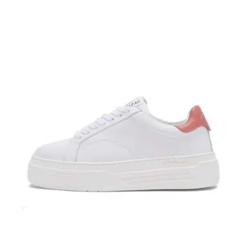Lanvin DDB0 Low Top Skateboard Shoes Women's White Pink