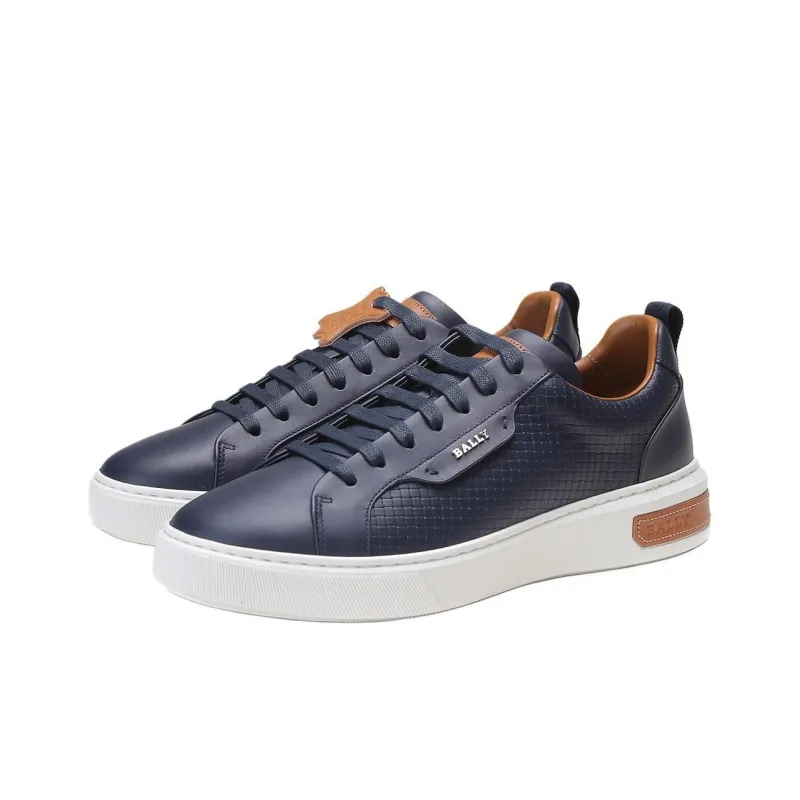 BALLY Mathys Low Top Skateboard Shoes Men's Blue-2