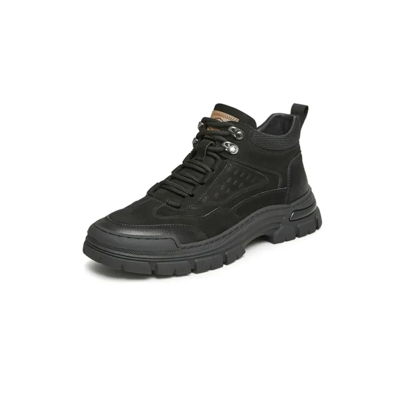 TATA Men's Casual Shoes Men High Top Black-6