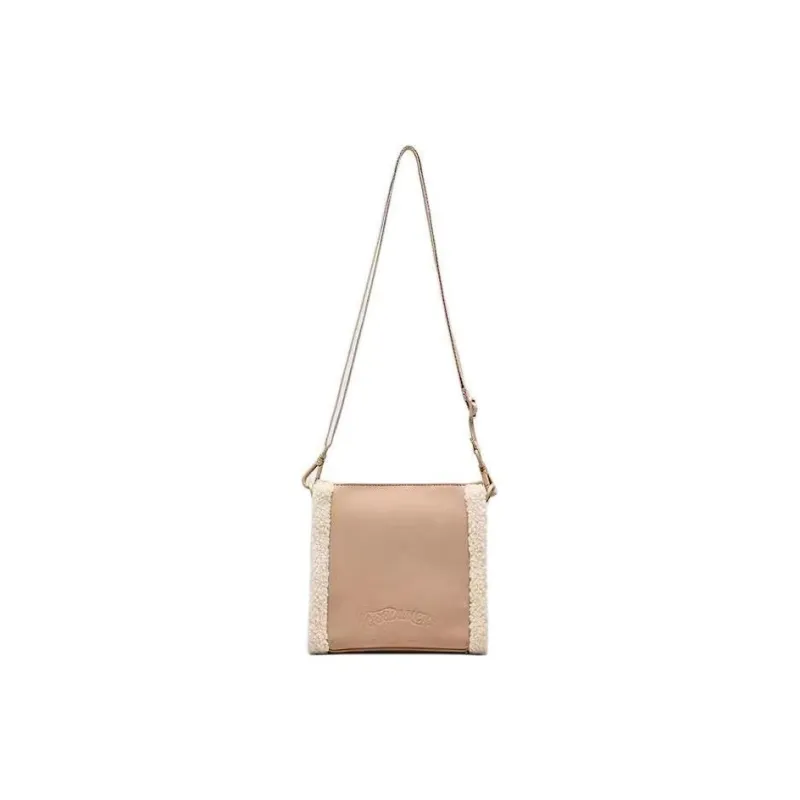 Anta Life Collection Fabric Shoulder Bag Crossbody Bag Women's Khaki-4