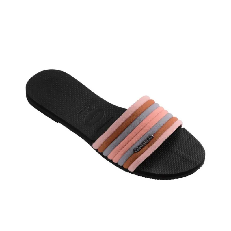 Havaianas Woven Slide Slippers Women's Black-2
