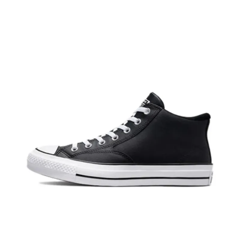 Converse Chuck Taylor All Star Malden Street Anti Slip Wear Resistant Mid Top Skateboard Shoes Unisex Black White-0