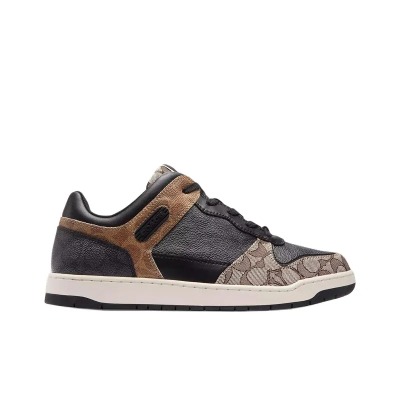 COACH C201 Low Top Skateboard Shoes Men's Black-1
